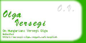 olga versegi business card